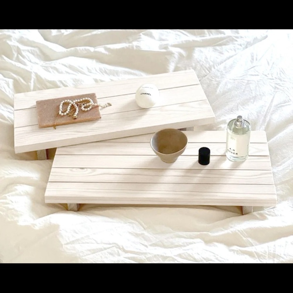 Modern tray wooden serving